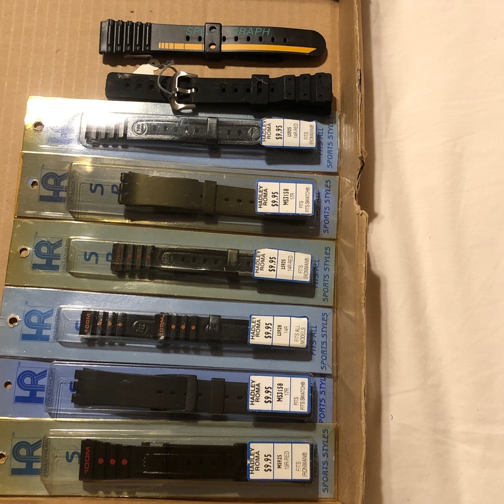 Black Sport Silicone Watch Strap - Replacement Band